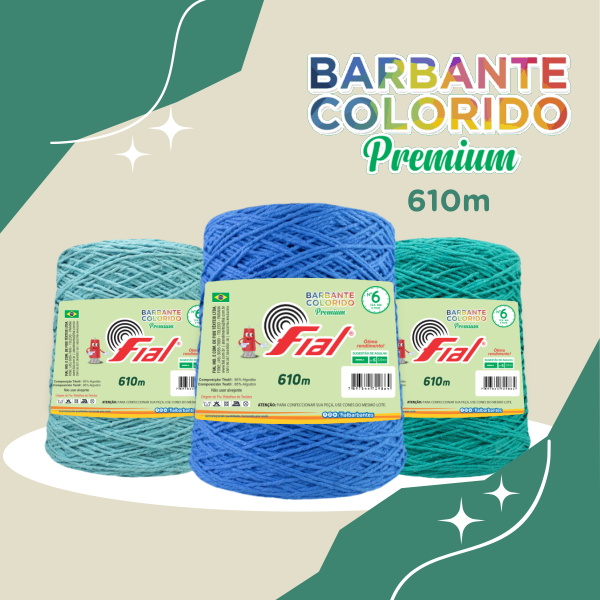 Barbante Colorido Premium 610m