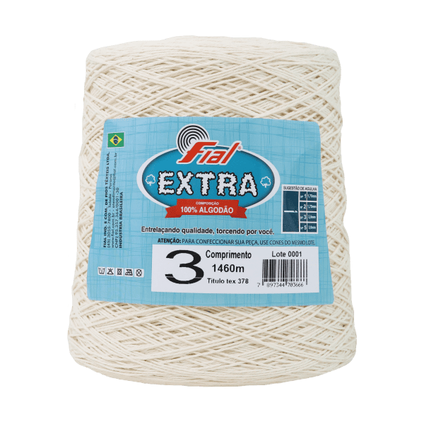 3 Barbante Extra Cru 600g - Imagem 1